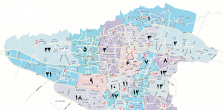 مناطق تهران بر اساس نقشه تفکیکی و محله های آن4.8 (5)