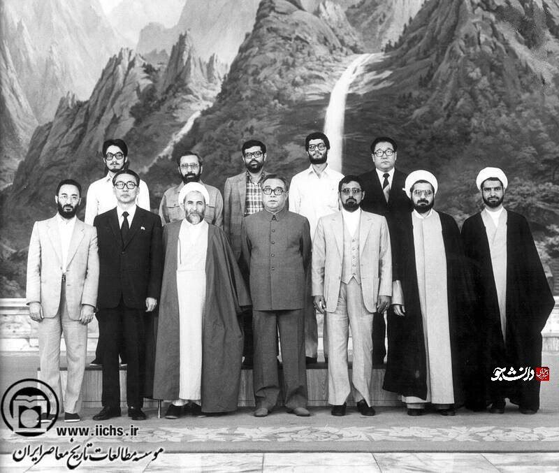 تصویر لو رفته روحانی و مرحوم آیت الله یزدی در کره شمالی